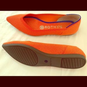 Rothy’s Orange Pointed Toe Flats